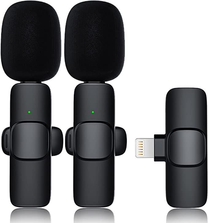 Dual Wireless Microphone Set – 20m accessible reception Plug & Play for Interviews, Vlogging & Live Shows