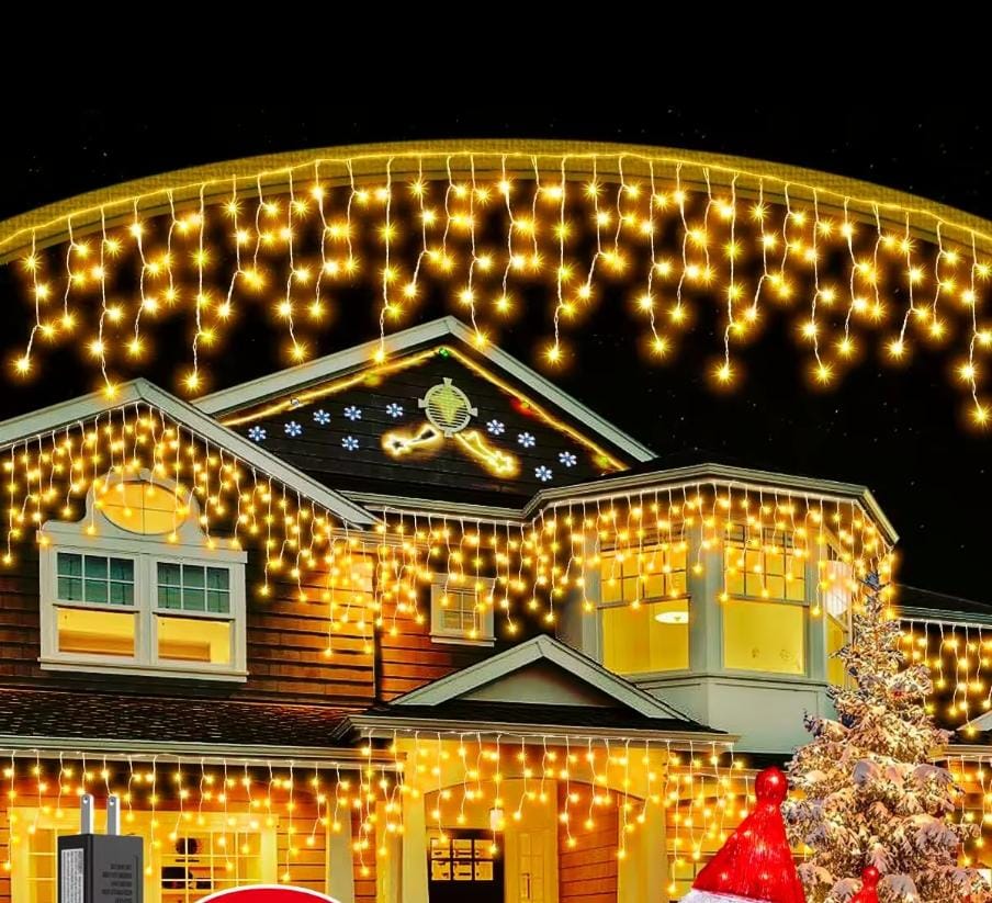 Electric Curtain String Light – 4m x 0.7m – Warm Glow for Indoor & Outdoor Décor