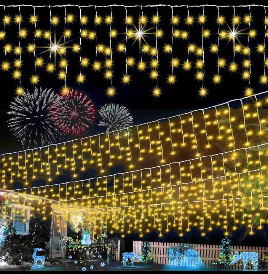 Electric Curtain String Light – 4m x 0.7m – Warm Glow for Indoor & Outdoor Décor