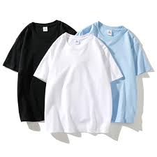 3 Kids’ Classic Cotton T-Shirts 3  colours Black, Blue & White