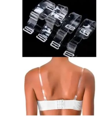 3pairs Adjustable Bra Straps Colourless Slim Silicon