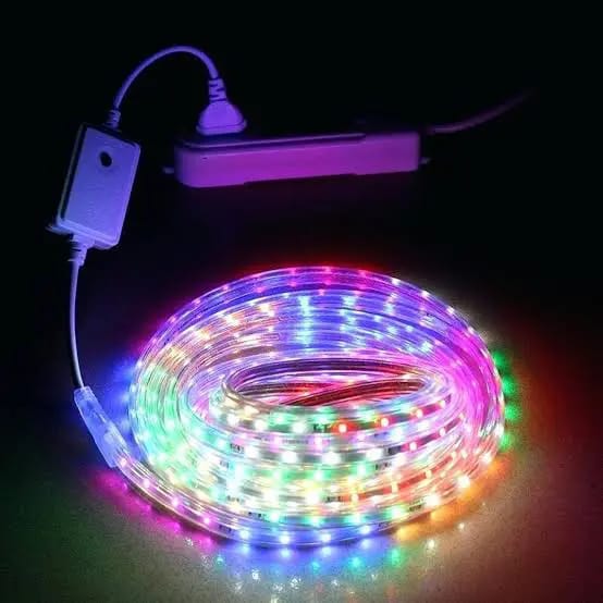 ✨️OFFER ✨️LED SMD 10m Strip Snake Light For Decoration With 7 Colors..Bright colours: red, green, blue, white, cyan, orange, pink/ purple. Constant single colour mode Flash and fade multi-colour modes