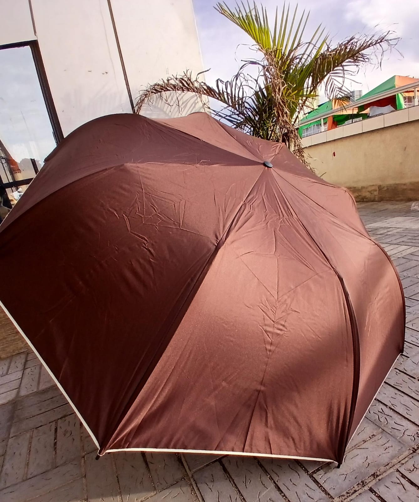 *Foldable Umbrella*

💳 *Price: offer ‼️
▪️Whether it is the heavy rain or the hot sun, this umbrella is your most reliable protective shelter.
▪️ New automatically folding business large umbrella
▪️S