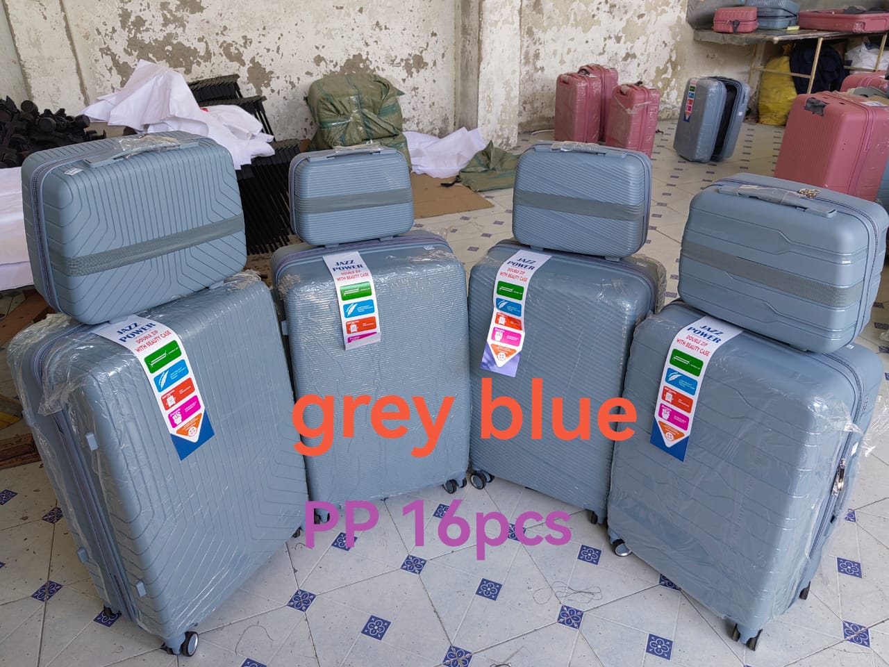 Size 4 Fashion 4 IN 1 UNBREAKBLE LAXURIOUS RUBBER SUITCASE BRIEFCASE TRAVEL BAG