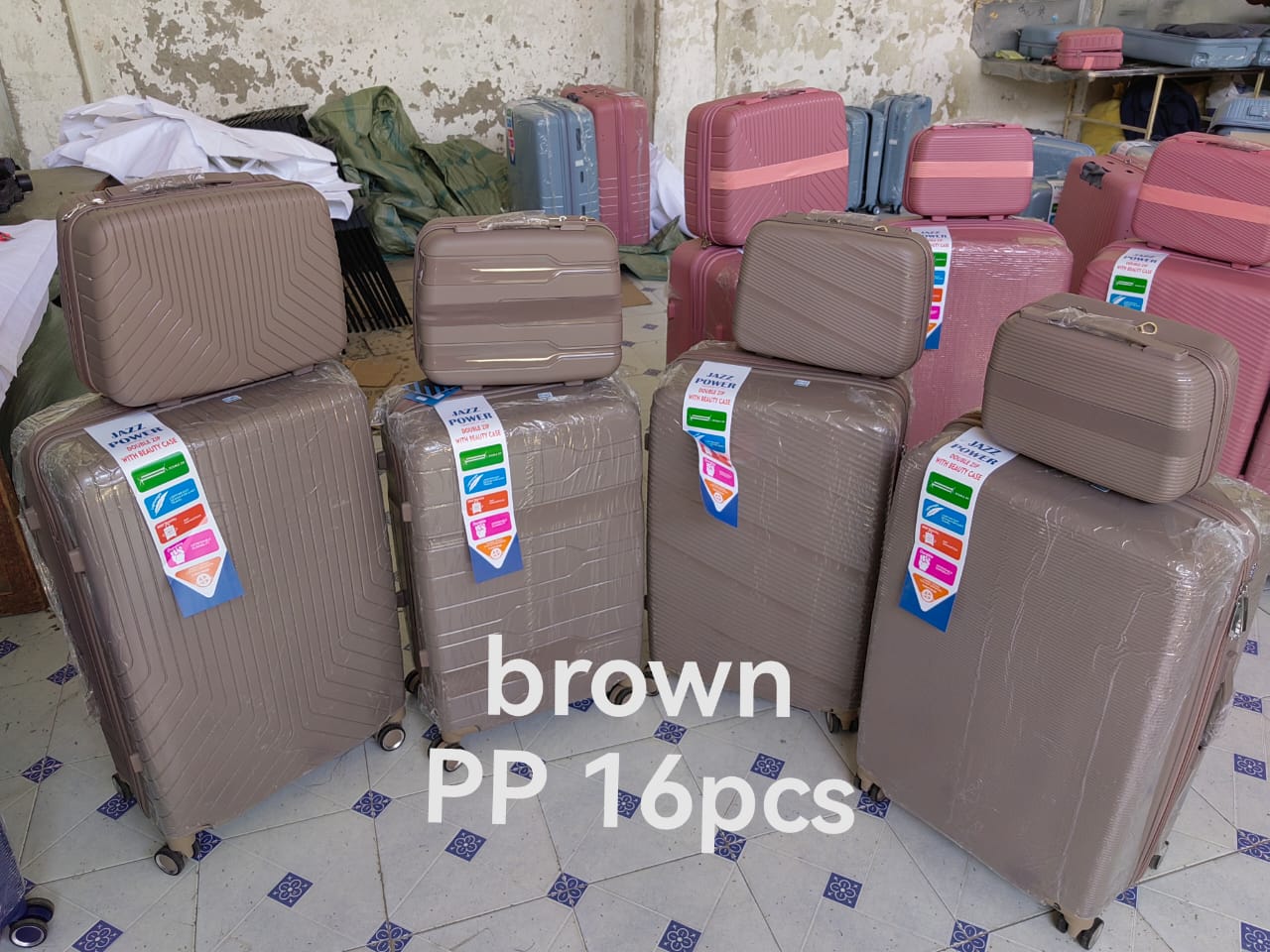 Size 4 Fashion 4 IN 1 UNBREAKBLE LAXURIOUS RUBBER SUITCASE BRIEFCASE TRAVEL BAG