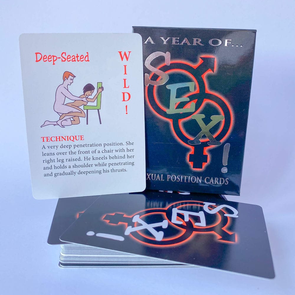 A Year of Sex – The Ultimate Couples’ Fun Pack! 🔥💘

Spice up your love life 365 days a year with this exciting deck of Sexy Position Cards & Bedroom Command Game!
Each card is a thrilling surprise—f