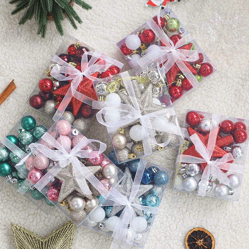 30-Piece Christmas Ball Set with Star – Sparkle Your Holidays!

Deck your tree in style with this 30-piece Christmas ball set, complete with a shiny star topper. Each set comes in a compact 15×12×5cm