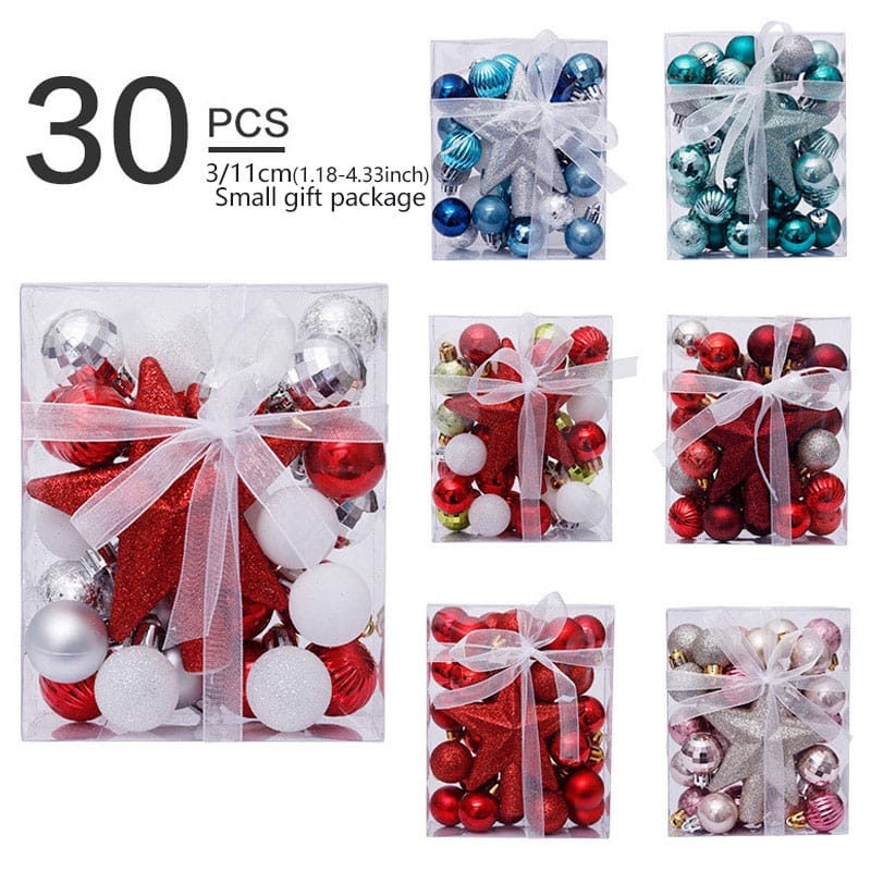 30-Piece Christmas Ball Set with Star – Sparkle Your Holidays!

Deck your tree in style with this 30-piece Christmas ball set, complete with a shiny star topper. Each set comes in a compact 15×12×5cm