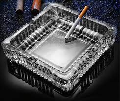 ASH TRAY SQUARE GLASS Premium Quality: This ashtray is made of high-quality materials that ensure durability and longevity. It is resistant to wear and tear, making it perfect for long-term use