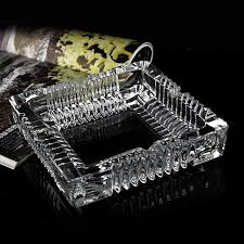 ASH TRAY SQUARE GLASS Premium Quality: This ashtray is made of high-quality materials that ensure durability and longevity. It is resistant to wear and tear, making it perfect for long-term use