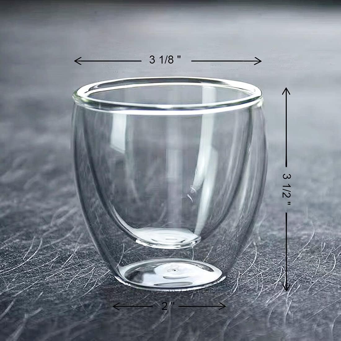 Double wall glass small  250 ml .Drinking Glasses for Water, Soda, Juice, Milk, Tea, Coffee, Cappuccino, Latte, Espresso, Americano, Coke, Beer, Spirits, Cocktails Glass.borosilicate glass tea coffee
