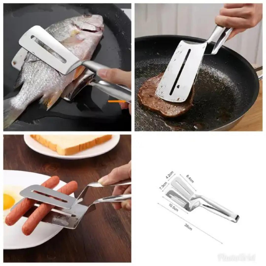 [OFFER !!! OFFER !!! ] 2 pcs classy high quality kitchen Metallic food tongs