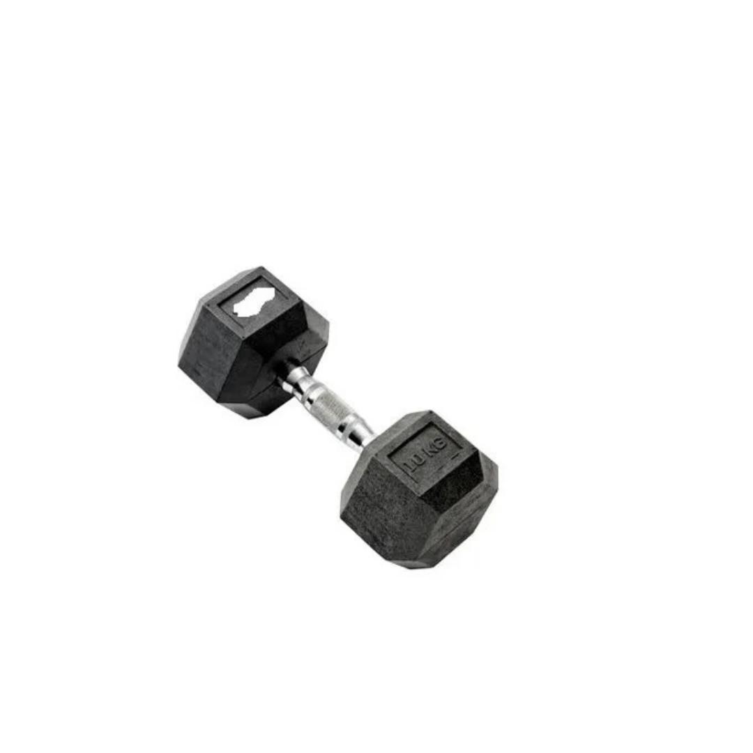 RUDUCED PRICE Generic Dumbbell Hexagonal -10kg Dumbbells Gym Weights Hexagon Rubber MAKE UR SELF BETER