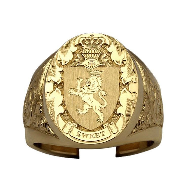 Classic Men's Ring Fashion Metal Gold Color Inlaid Black Stone Zircon Punk Rings for Men Engagement Wedding Luxury Jewelry
