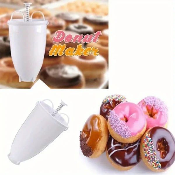 Donut Mould Portable Donut Maker Diy Baking Tools Kitchen Milker Baking Mould Manual Waffle Dispenser Doughnut Machine Easy Fast