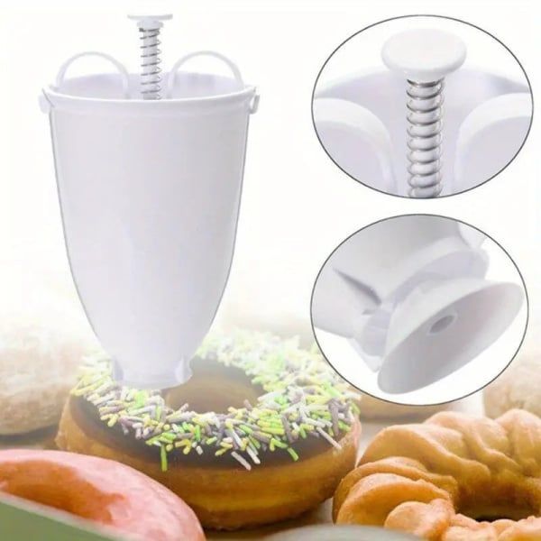 Donut Mould Portable Donut Maker Diy Baking Tools Kitchen Milker Baking Mould Manual Waffle Dispenser Doughnut Machine Easy Fast