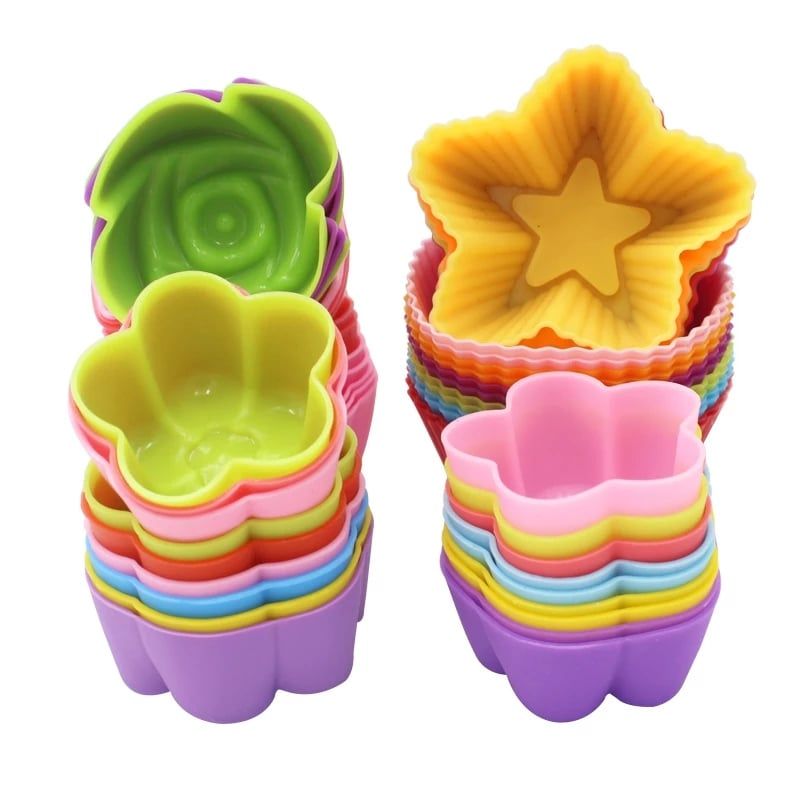 6pcs/Lot Food Grade Silicone Mini Cupcake Liners Cake Tools Silicone Cake Mold Cupcake Muffin Cups