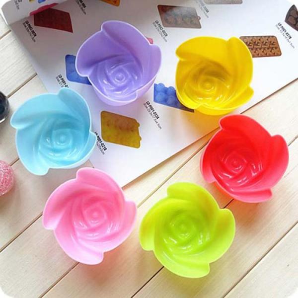 6pcs/Lot Food Grade Silicone Mini Cupcake Liners Cake Tools Silicone Cake Mold Cupcake Muffin Cups