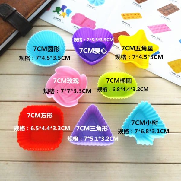 6pcs/Lot Food Grade Silicone Mini Cupcake Liners Cake Tools Silicone Cake Mold Cupcake Muffin Cups