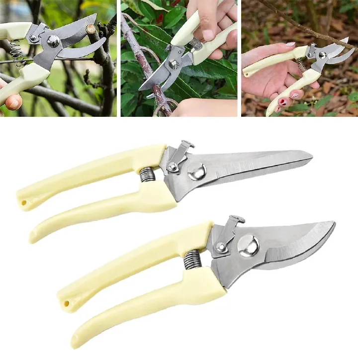Pruner Tree Cutter Gardening Pruning Shear Scissor Stainless Steel Cutting Tools Set Home Tools Anti-slip
