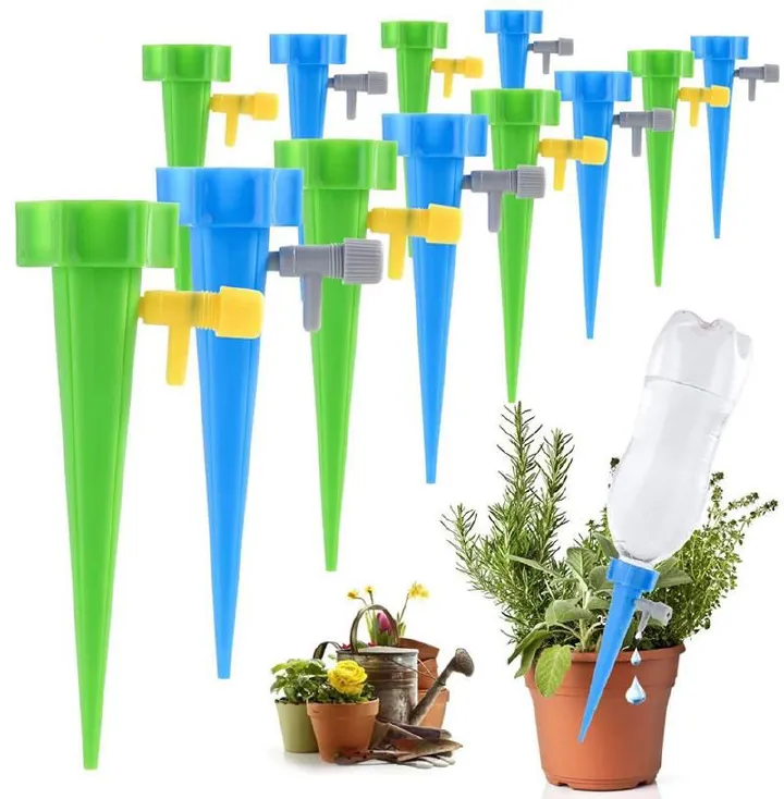 6PCS Auto Drip Irrigation Watering System Dripper Spike Kits Garden Household Plant Flower Automatic Waterer Tools