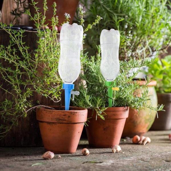 6PCS Auto Drip Irrigation Watering System Dripper Spike Kits Garden Household Plant Flower Automatic Waterer Tools