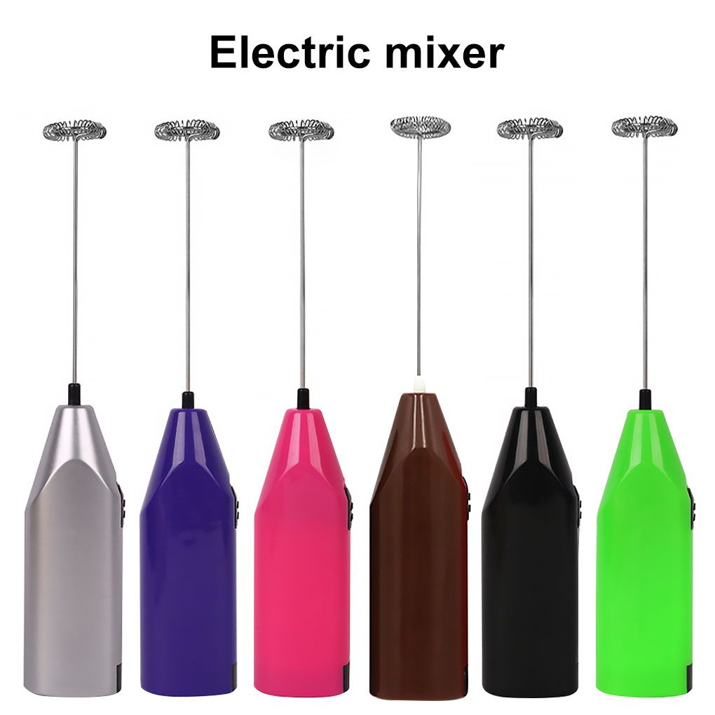 1pc Milk Drink Coffee Whisk Mixer Electric Egg Beater Frother Foamer Mini Handle Stirrer Practical Kitchen Cooking Tool（Random Color）