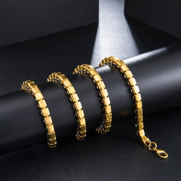 Punk Hiphop Rhinestone Tennis Chain Necklace Men Women Silver Color Iced Out Chain Link