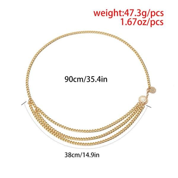 Women Waist Chain Silver Gold Color Sexy Multi-layered Retro Tassels Waist Belt Chain Female Jewelry