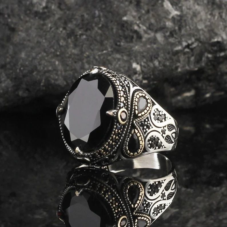 New Creative Cat's Eye Alloy Casting Rings for Men Europe and America Gothic Rock All-around Eyeball Simple Jewelry Accessories