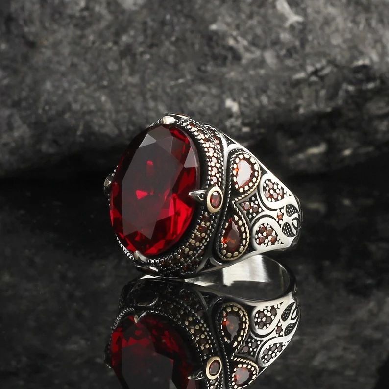 New Creative Cat's Eye Alloy Casting Rings for Men Europe and America Gothic Rock All-around Eyeball Simple Jewelry Accessories