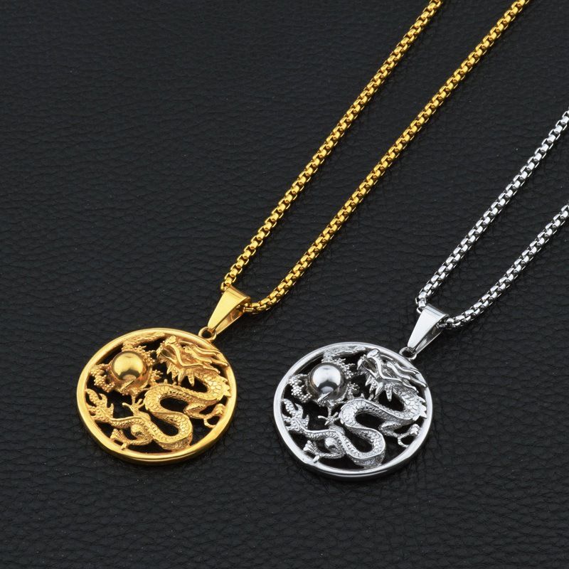 Retro Seven Angels Magic Circle Solomon\'s Seal Necklace Pendant Personalized Men\'s Punk Lucky Amulet Jewelry