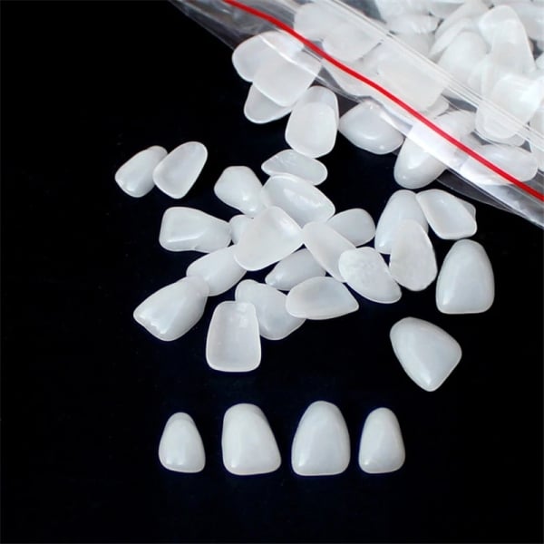 50pcs/bag Dental Ultra-Thin Resin Teeth Veneers Anterior A1 A2 Dental Temporary Crown Teeth Dentist Materials Dental Tools