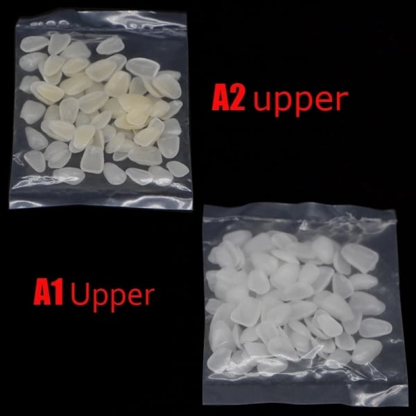 50pcs/bag Dental Ultra-Thin Resin Teeth Veneers Anterior A1 A2 Dental Temporary Crown Teeth Dentist Materials Dental Tools