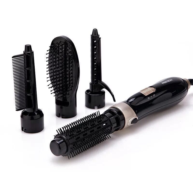 Multifunctional Hot Air Comb Four-in-one Negative Ion Wet And Dry Hair Dryer Hair Straightener Hair Curler Hair Dryer Comb