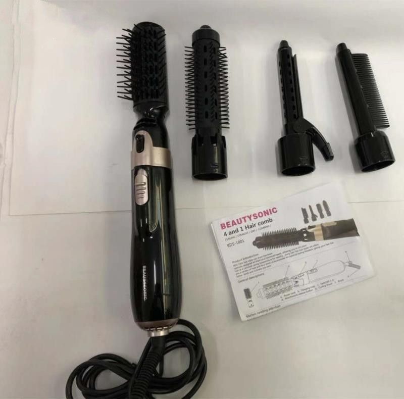 Multifunctional Hot Air Comb Four-in-one Negative Ion Wet And Dry Hair Dryer Hair Straightener Hair Curler Hair Dryer Comb