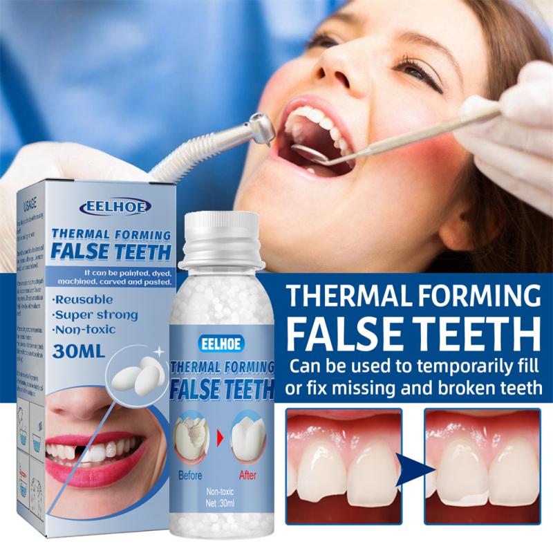False Teeth Solid Glue Temporary Tooth Repair Kit Moldable Thermal Fitting Teeth Pellet Adhesive Tooth Care Tool