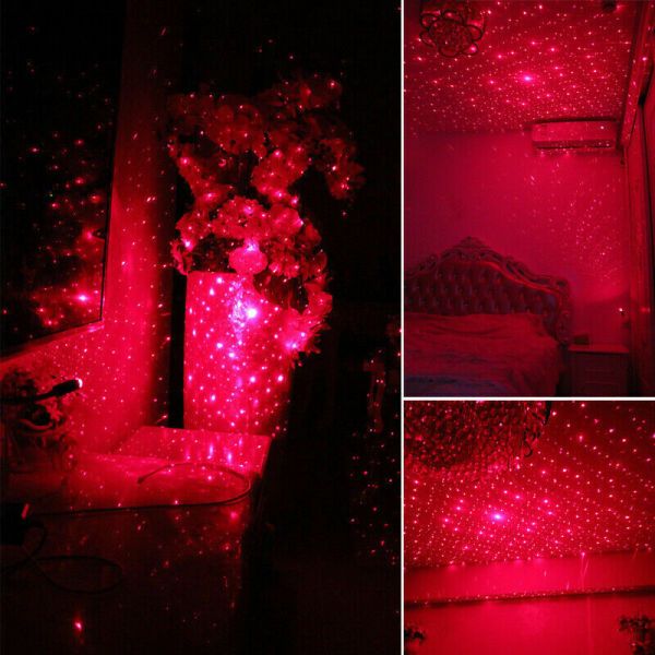 Romantic LED car roof starry sky night light projector atmospheric galaxy light USB decorative light adjustable