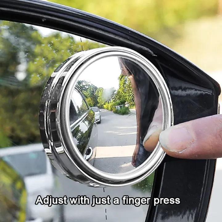 2pcs/set 360 Degree Universal Blind Spot Mirror For Car HOT Sale Frameless Ultrathin Wide Angle Round Convex Rear View Mirror
