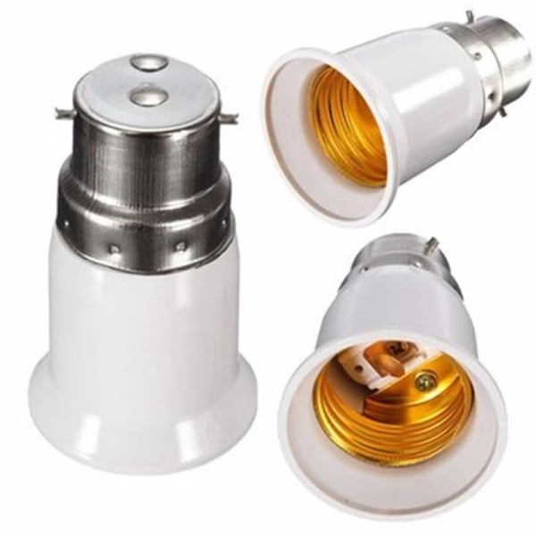 2 Pcs Light Bulb Adaptor Bayonet B22 To Edison Screw E27 Lamp Converter Holder Light Adapter Lamp Holder Lighting Parts