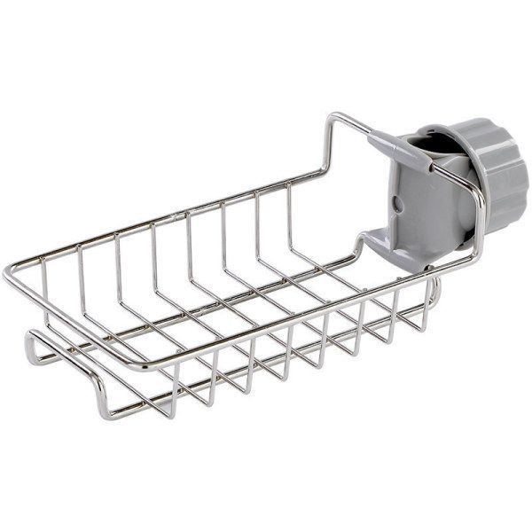 Kitchen Stainless Steel Sink Drain Rack Sponge Storage Faucet Holder Soap Drainer Shelf Basket Organizer Bathroom Accessories
