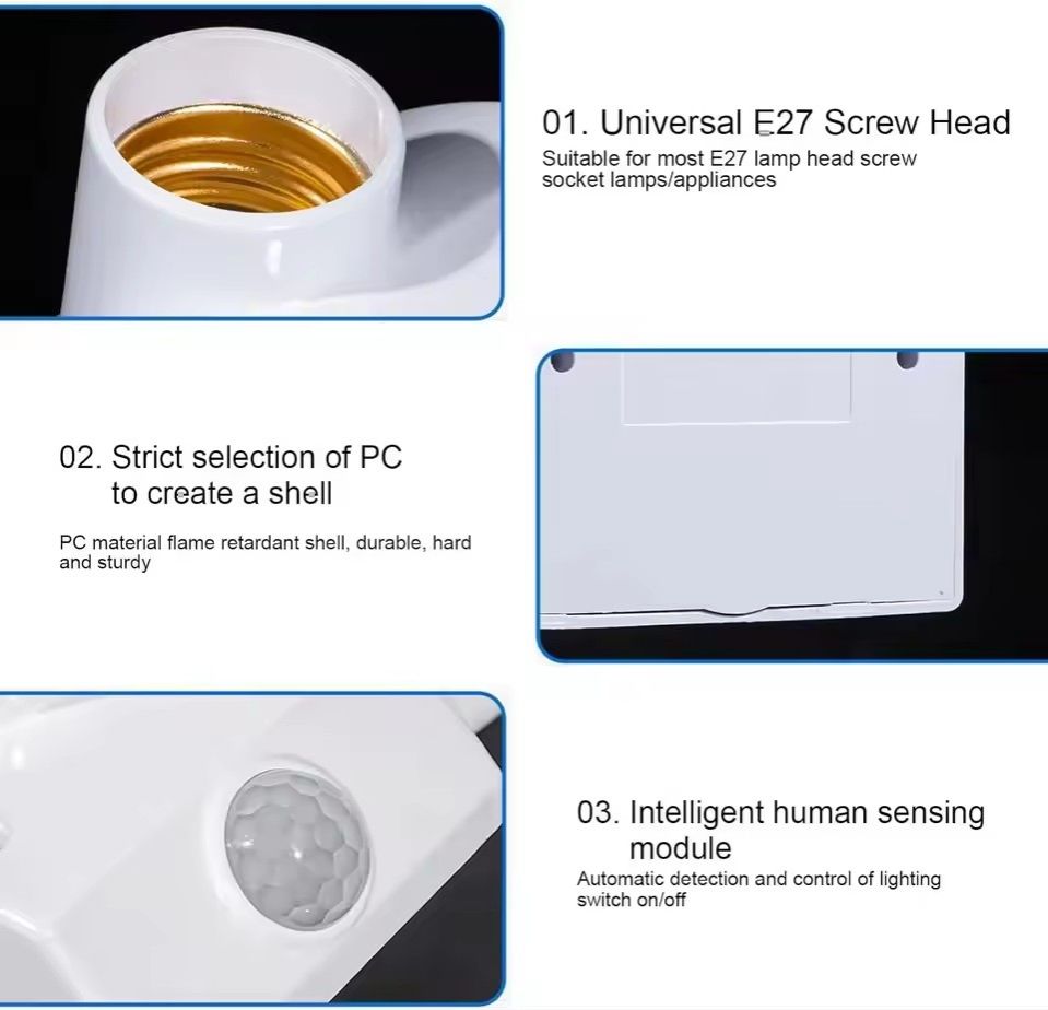 E27 220V 110V Sound Light Switch Pir Motion Sensor Smart Switch Auto On/off Light Lamp Holder Ceiling Sensor Detector Module