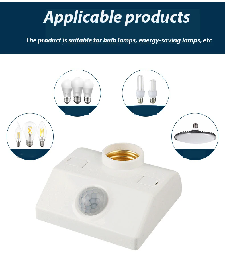 E27 220V 110V Sound Light Switch Pir Motion Sensor Smart Switch Auto On/off Light Lamp Holder Ceiling Sensor Detector Module