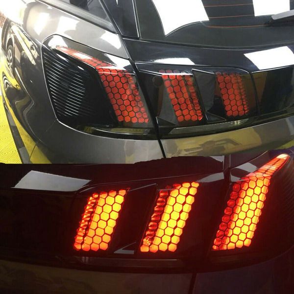 Honeycomb Car Sticker Cut-out Hollow Auto Lamp Film Grid Side Shield Headlamp Taillight Film Decals Car Wrap Sticker