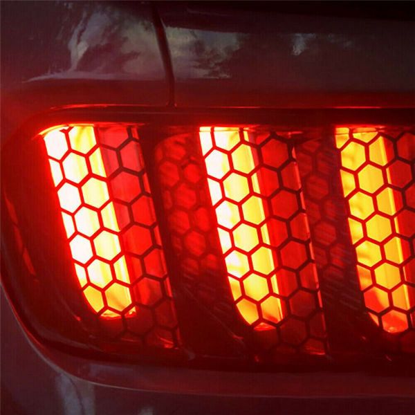 Honeycomb Car Sticker Cut-out Hollow Auto Lamp Film Grid Side Shield Headlamp Taillight Film Decals Car Wrap Sticker