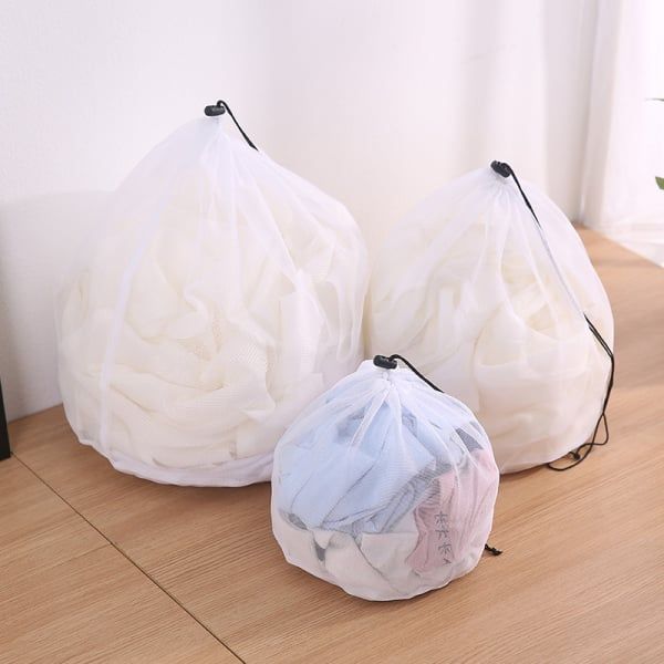 3PC 3 Sizes Mesh Laundry Wash Bags Basket Foldable Delicates Lingerie Bra Socks Underwear Washing Machine Clothes Protection Net
