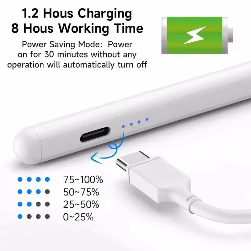 Smartphone magnetic charging capacitor pen with long battery life