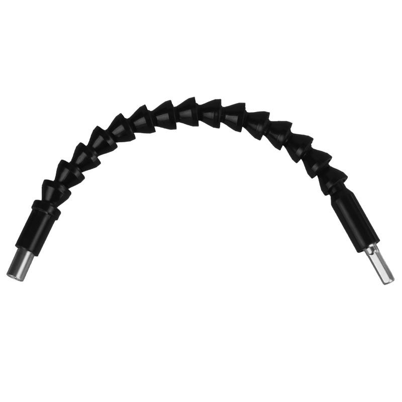 Black 300mm Hexagonal Universal Soft Shaft Screwdriver with Electric Screwdriver for Connecting Extension Rod Tool