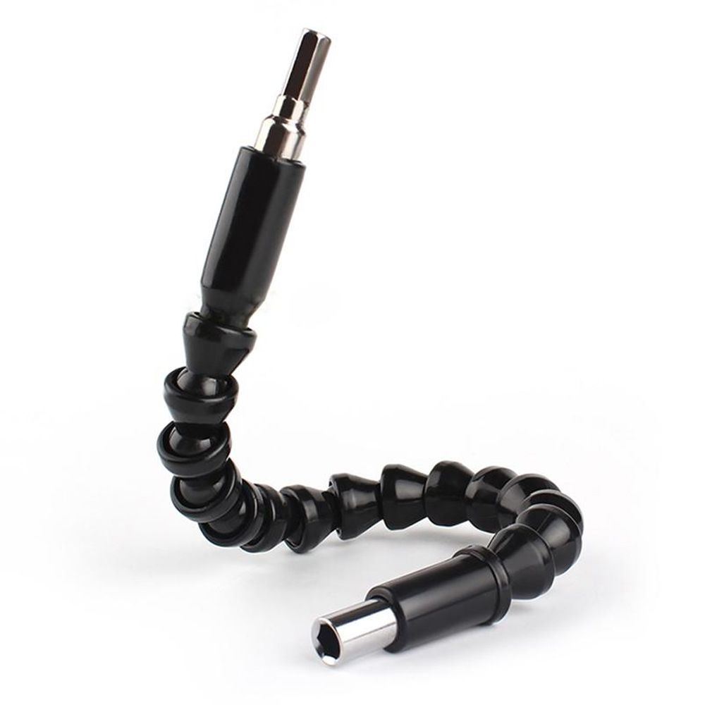 Black 300mm Hexagonal Universal Soft Shaft Screwdriver with Electric Screwdriver for Connecting Extension Rod Tool