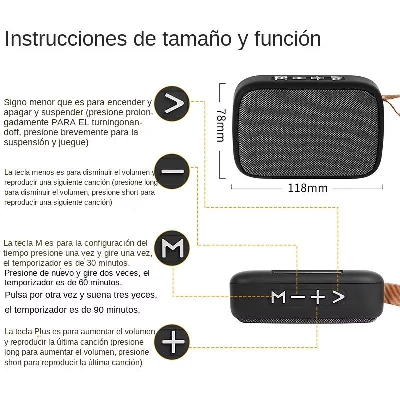 Mini Bluetooth Speaker Portable True Wireless Waterproof Speaker Outdoor Stereo Surround Supports SD Card FM Radio